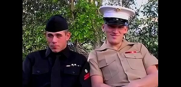  Marine officer fucks cute private in nature